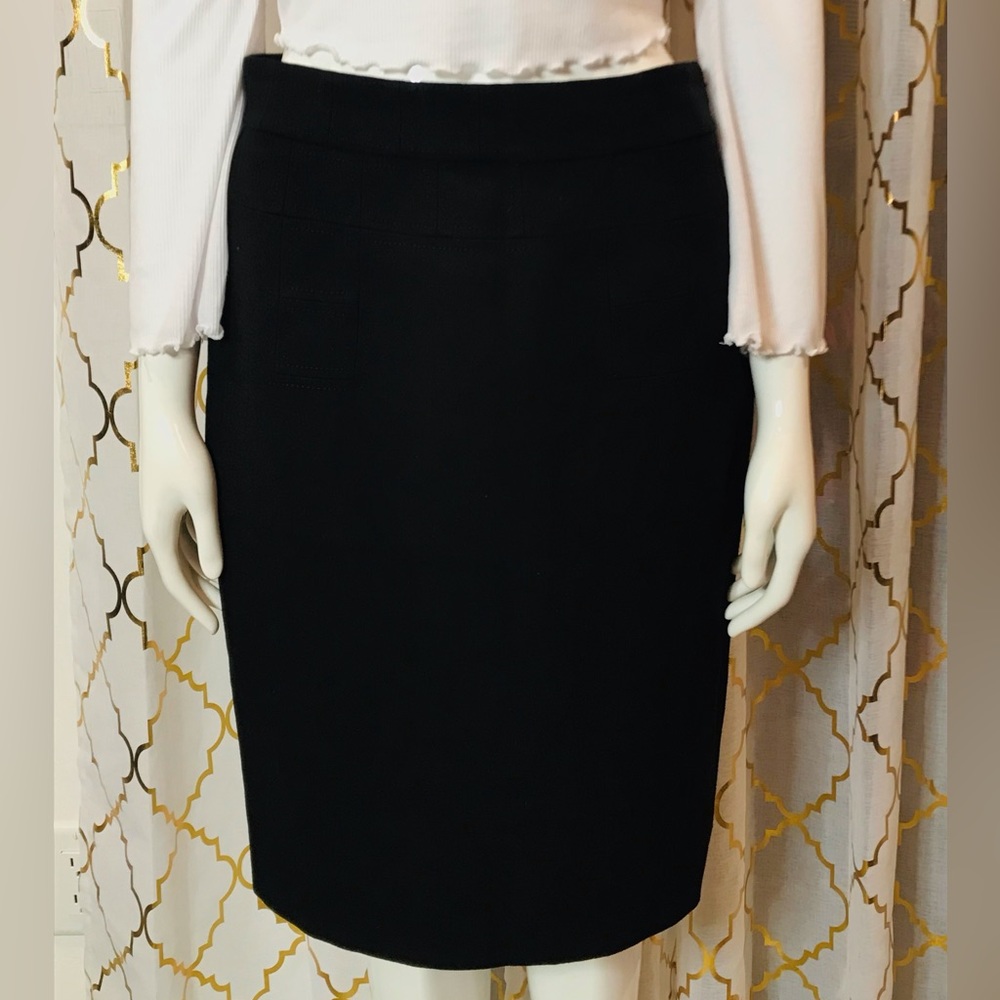 Tory Burch Black Wool Blend Pencil skirt